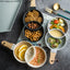 Nordic Ceramic Grid Snack Tray Dessert Plate Salad Bowl Household Kitchen Supplies Restaurant Tableware Fruit Decoration Tray