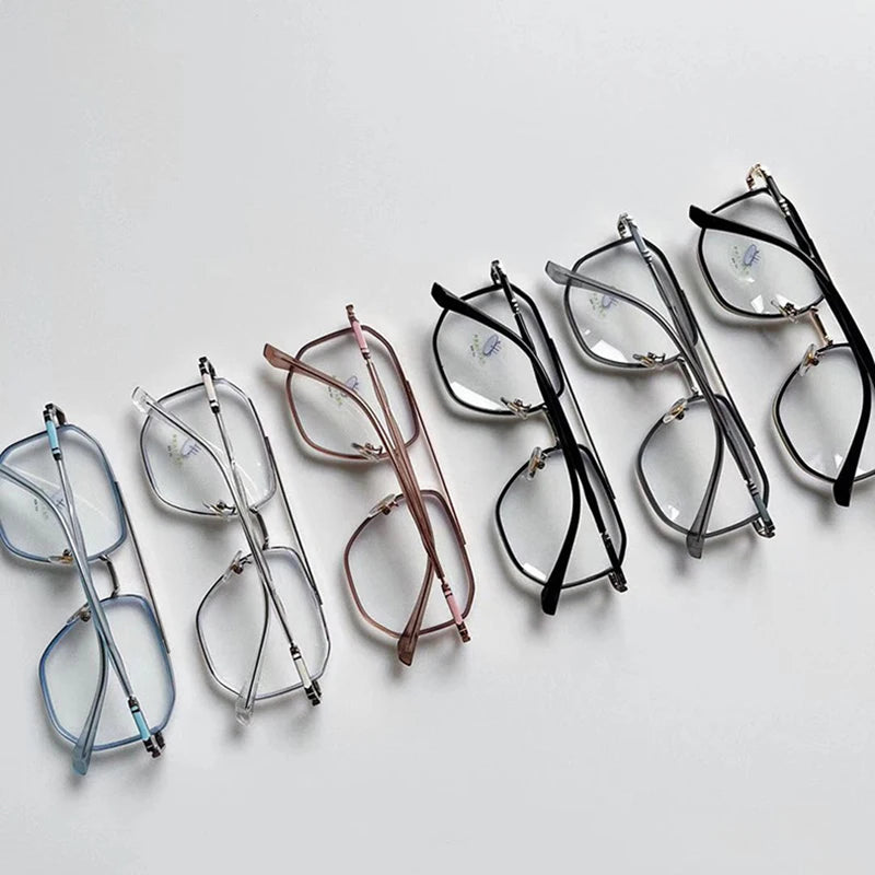 SO&EI Retro Double Bridges Square Women Anti-Blu-Ray Glasses Frame Fashion TR90 Spring Hinge Men Optical Frame Computer Glasses