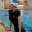 2024 New Summer Sports Wind Swimsuit Woman Conservative One-Piece Belly Cover Slim Boxers Holiday Swimsuit