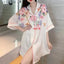 2023 New Extra-large Short Nightdress Women Summer Loungewear French Thin Shirt Half Sleeve Pajamas Women V-neck Homewear