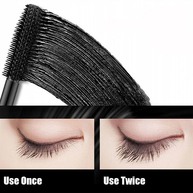 3D Silk Fiber Lash Mascara Waterproof Quick Dry 3D Mascara for Eyelash Extension Black Thick Lengthening Eye Lashes Cosmetic