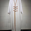 2024 New Dubai Fashion Modest Solid Open Kimono Abayas Leather Buckle Long Sleeve Contrast Color Robe Ramadan Muslim Women Robe