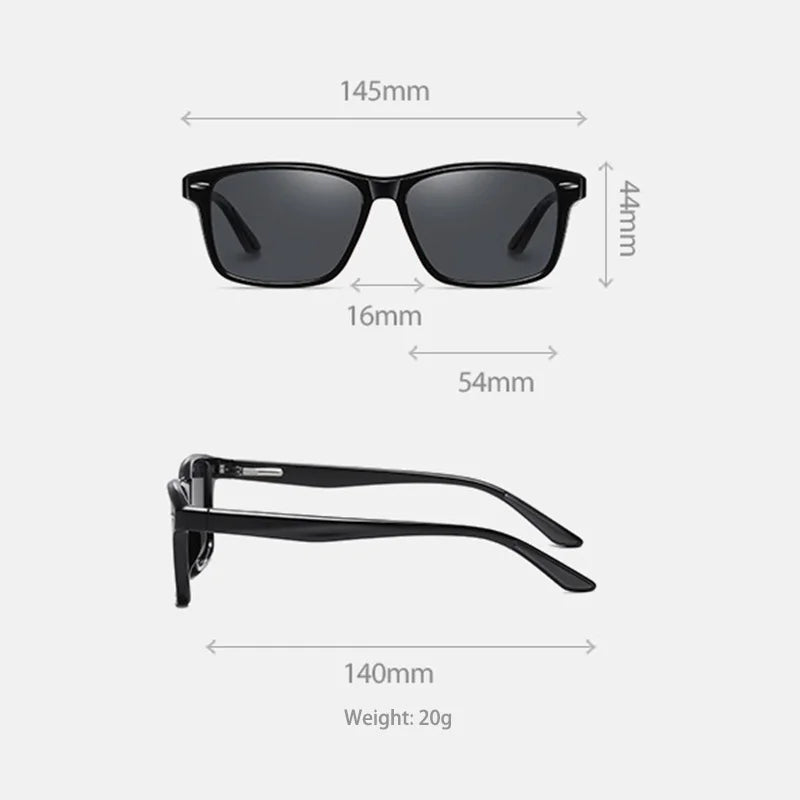 New Polarized Square Frame Sunglasses for Men's Glasses Set Fashion Classic Rice Nail Outdoor Uv400 Resistant Eyewear for Women