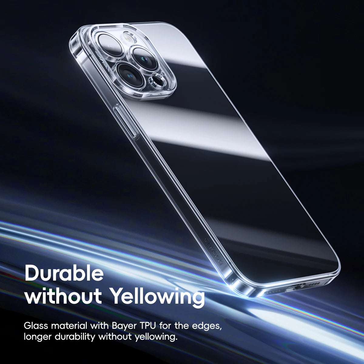 Baseus Corning Glass Case For iPhone 15 14 13 Pro Max Anti-scratch Drop Protection Hard Glass Case For iPhone 15 13 12 Pro Cover