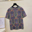Fashion Casual Round Neck T-Shirts Loose Straight Pullovers Simplicity Printing Short Sleeve Summer Thin Women's Clothing 2023
