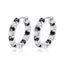 3mm D Color Black Full Moissanite Hoop Earrings for Women S925 Sterling Silver With GRA Diamond Earrings Party Fine Jewelry Gift