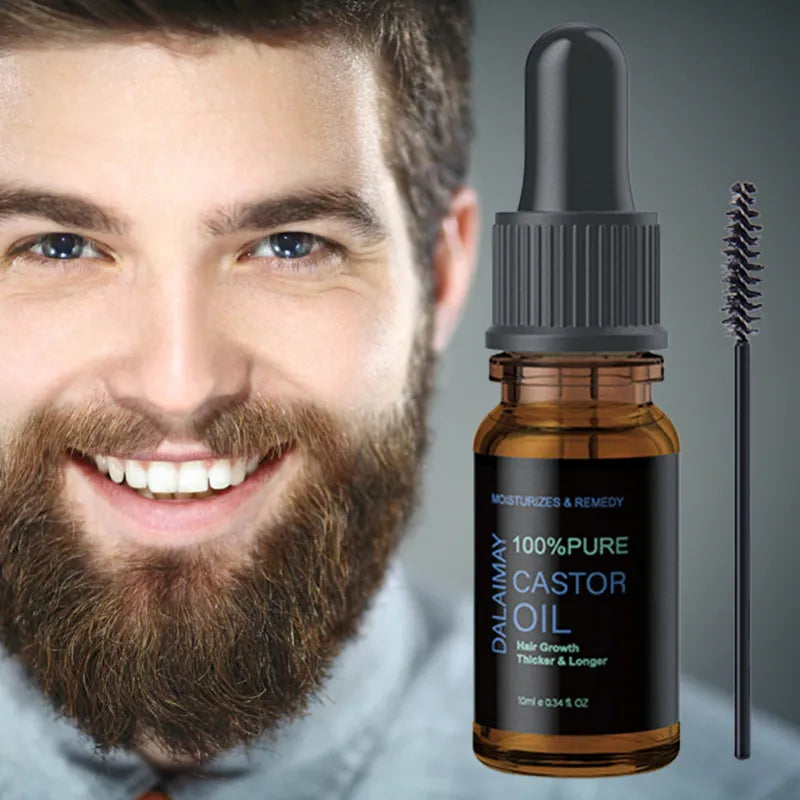 Castor Oil Hair Eyelash Brows Growth Essential Oil Prevent Skin Aging Castor Essence Moisturizer Skin Care Healthy For Women