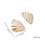 Fashion Geometric texture 18k gold plated individuality Ear studs Waterproof and colorfast Jewelry earrings for women
