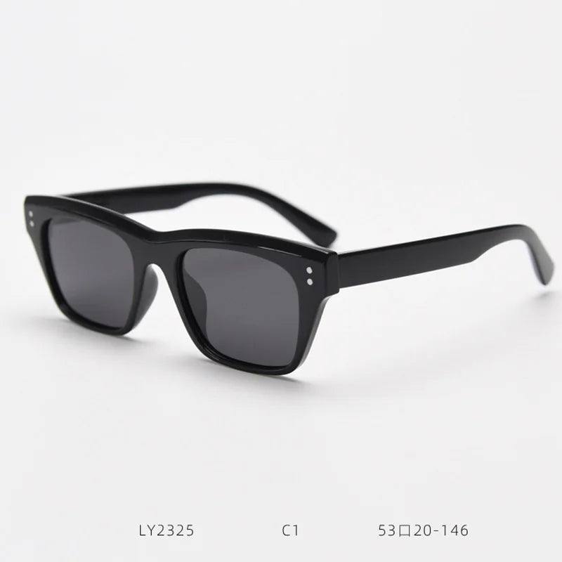 New Men Women Personalized Trendy Polarized Sunglasses Fashion Wrap Square Frame Ins Eyewear Show Small Facial Features