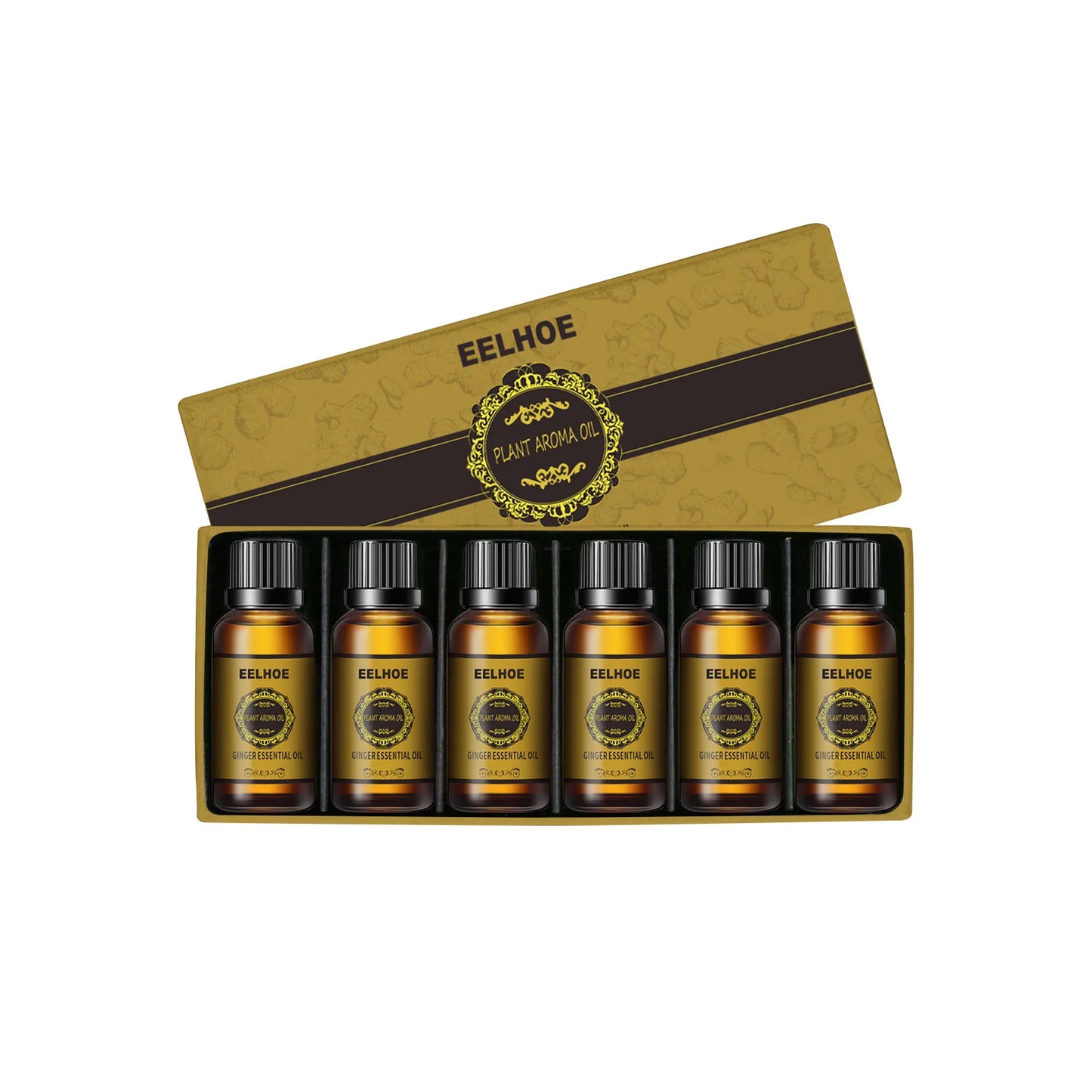 EELHOE Natural Ginger Slimming Essential Oil Fat BurnThin Leg Lymphatic Drainage Promote Metabolism Full Body Slim Massage Oil