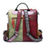 High Fashion Woman Backpack Genuine Leather Patchwork Travelling Bagpack Cow Leather Girls School Backpack Female Daypack