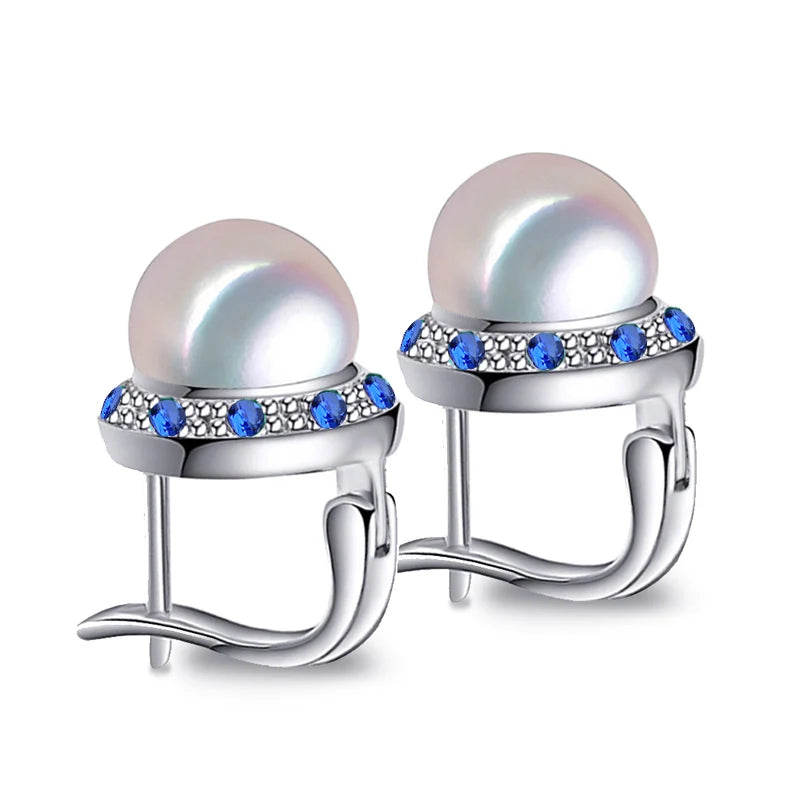 FENASY Natural Freshwater Pearl Earrings For Women Fashion Jewelry Korean Style Classic 925 Sterling Silver Stud Earrings