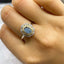 HOYON Natural Sea Blue Treasure Women's Ring s925 Sterling Silver Luxury Crystal Colored Gemstone Retro Palace Jewelry  Gift