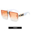 Rimless Square Frame Luxury Sunglasses Men Women Fashion Shades UV400 Vintage Glasses