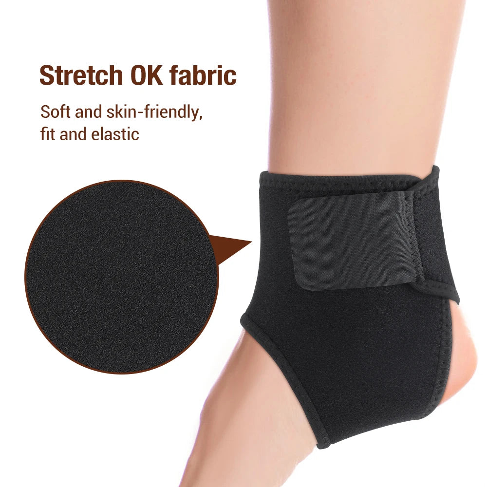 Magnetic Fiber Ankle Brace Heating Moxibustion Sports Support Hot Compress Protecting Socks Anti-sprain Relief Discomfort Pain