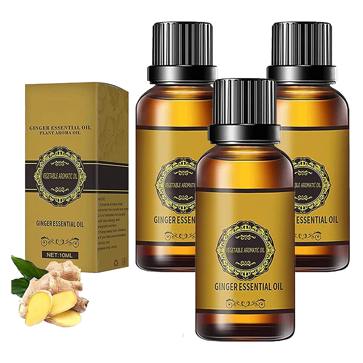 EELHOE Essential Oil Natural Ginger Slimming Lymphatic Drainage Therapy Anti Aging Plant Massage Essential Oils Free Shipping