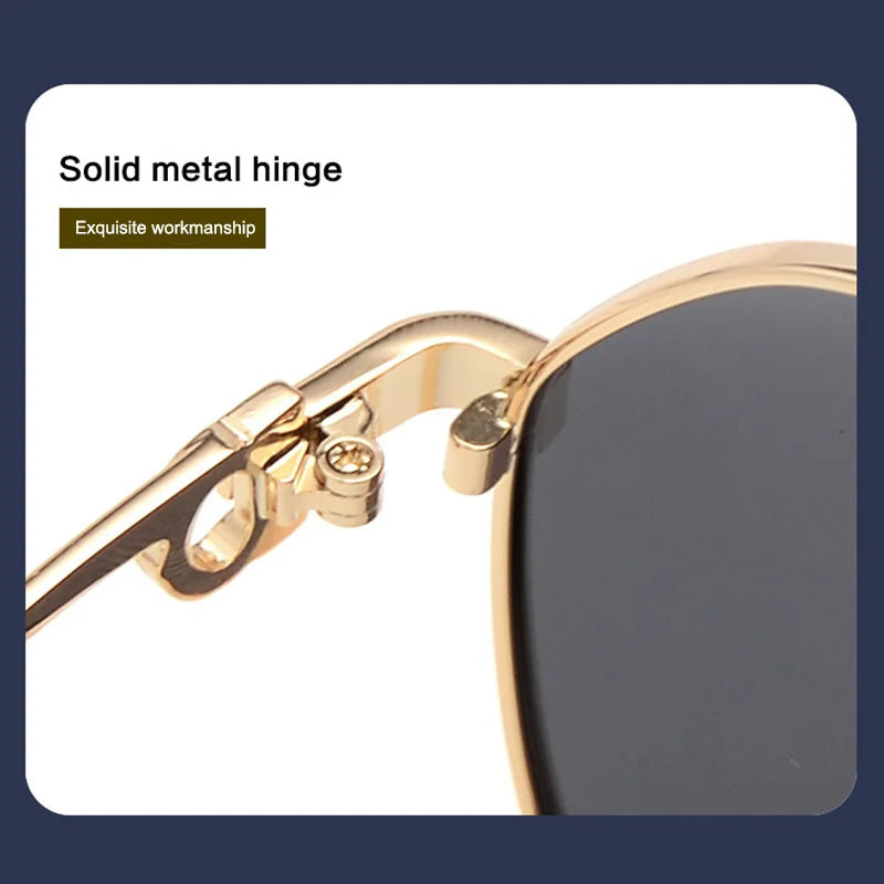 New Metal Wrapped Frame Toad Sunglasses for Men Fashion Trendy Personalized Retro Outdoor Driving Polarized Eyewear for Women