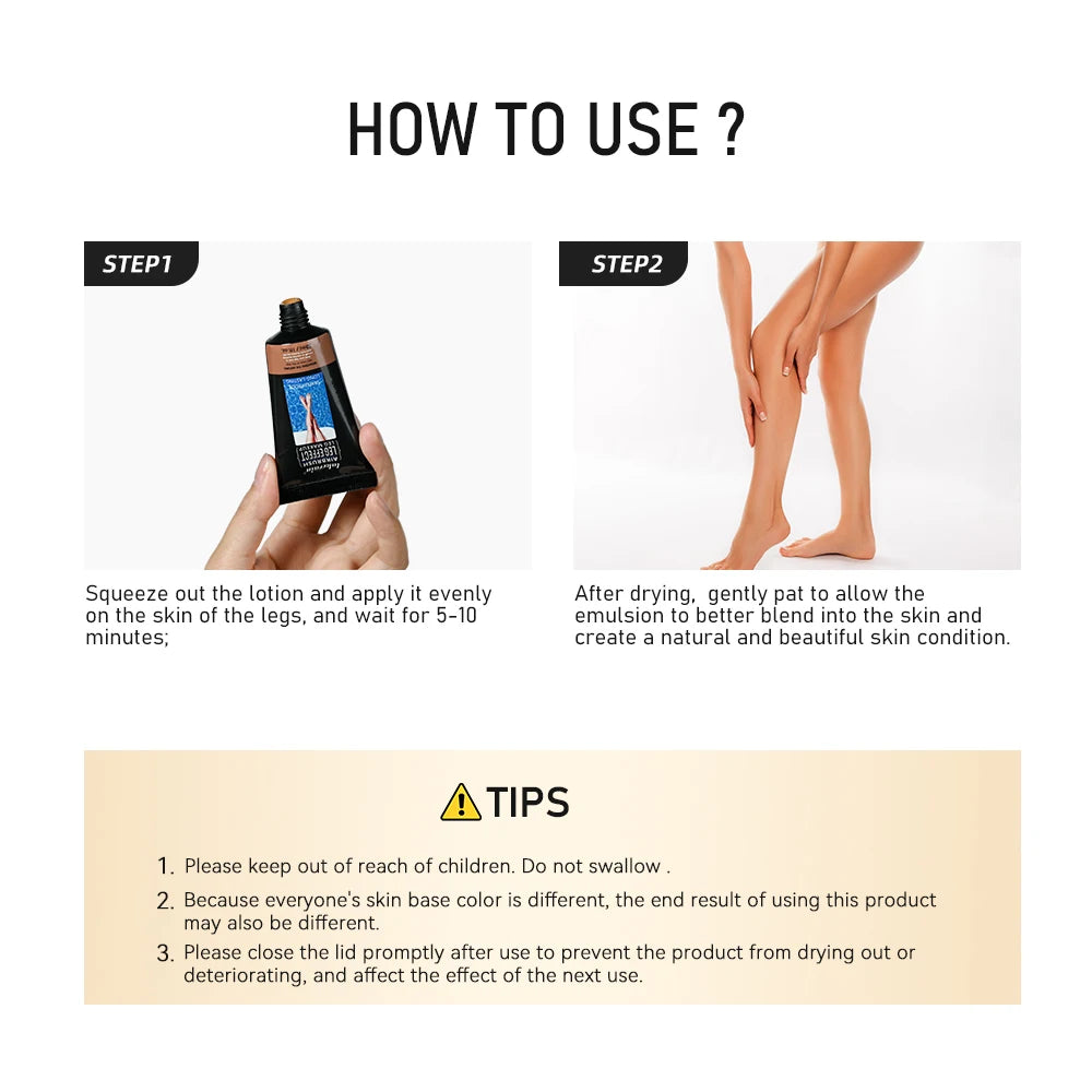 30Ml Bronze Leg Makeup Moisturizing Liquid Body Foundation Fake Tan Cream Tanning Body Lotion Skin Care Even Skin Tone Concealer