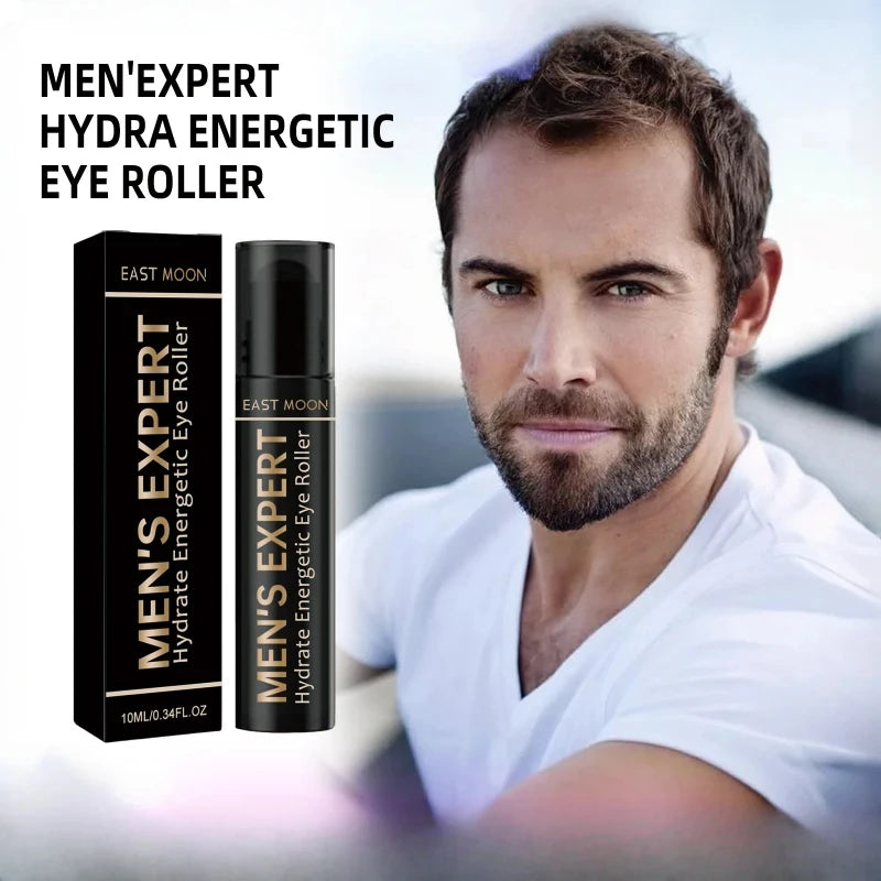 Men Hydrating Eye Roller Cream Massager Skin Care Remove Dark Circle Eye Bags Puffiness Anti Wrinkle Firming Eye Serum