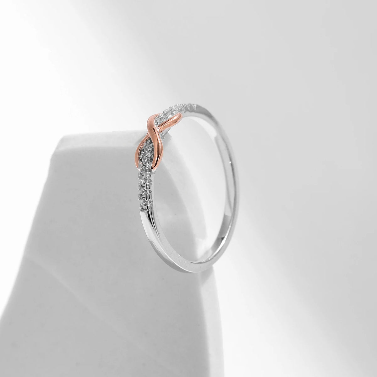 MODIAN Solid 925 Sterling Silver Infinite Love Simple Ring Romantic Rose Gold Color Wedding Ring For Women Fine Jewelry Gift