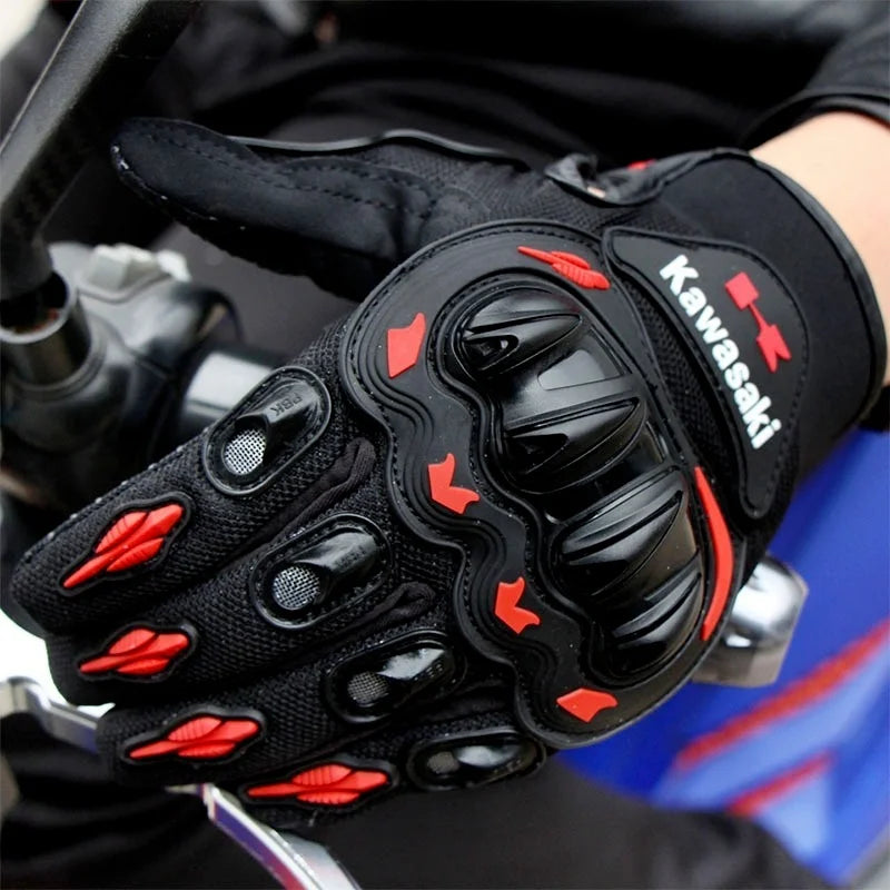 Kawasaki motorcycle gloves full finger gloves anti slip and wear-resistant off-road racing bicycle protective equipment gloves