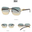 New Square Rimless Metal Frame Men's Sunglasses Fashion Vintage cool Leopard Design Women frameless Sun Glasses Uv400 Driving