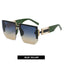 Rimless Square Frame Luxury Sunglasses Men Women Fashion Shades UV400 Vintage Glasses