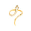 Geometric Lancet Glossy Stainless Steel Open Rings For Women Minimalist Gold Color Adjustable Wedding Ring Female Jewelry BFF