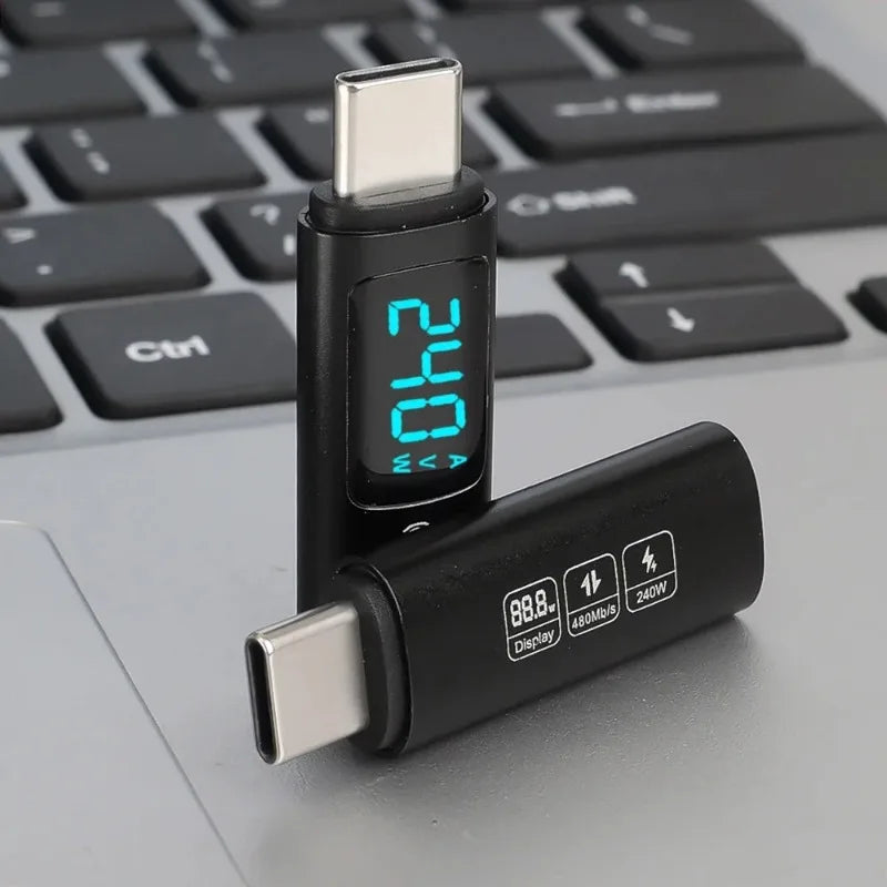 Type C To USB C Type C Display Adapter 40Gbps 240W Super Quick Charging Phone Adapters For iPhone 15 Samsung Xiaomi Connector