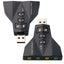 7.1 USB Sound Card External USB Audio Double Adaprter USB To Jack 3.5mm Earphone Micphone for Computer Notebook Win