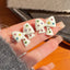 Colorful Zircon Bow Earrings Fashionable Cute Originality Design Resin Bow Delicate Earrings Women's Birthday Gift Jewelry