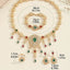 2024 Women's New Personality Temperament Necklace Four-piece Fashion Wedding Dance Jewelry Set Wholesale Female Earings Girl