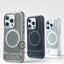 Luxury Heat Dissipation For Magsafe Case For iPhone 15 14 Plus 13 12 Pro Max Breathable Wireless Charger Stand Shockproof Cover