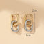 Square Earrings Gold Color Geometric Square Hoop Earrings for Women Huggie Punk Hip-Hop Metal Round Circle Jewelry Wholesale