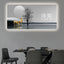 light luxury digital display electronic wall clock guest restaurant decoration painting radar induction light plug-in wall clock