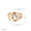 Kinel Luxury 585 Rose Gold Color Geometry Rings For Women Shiny Natural Zircon Accessories Ethnic Bride Wedding Jewelry Gift