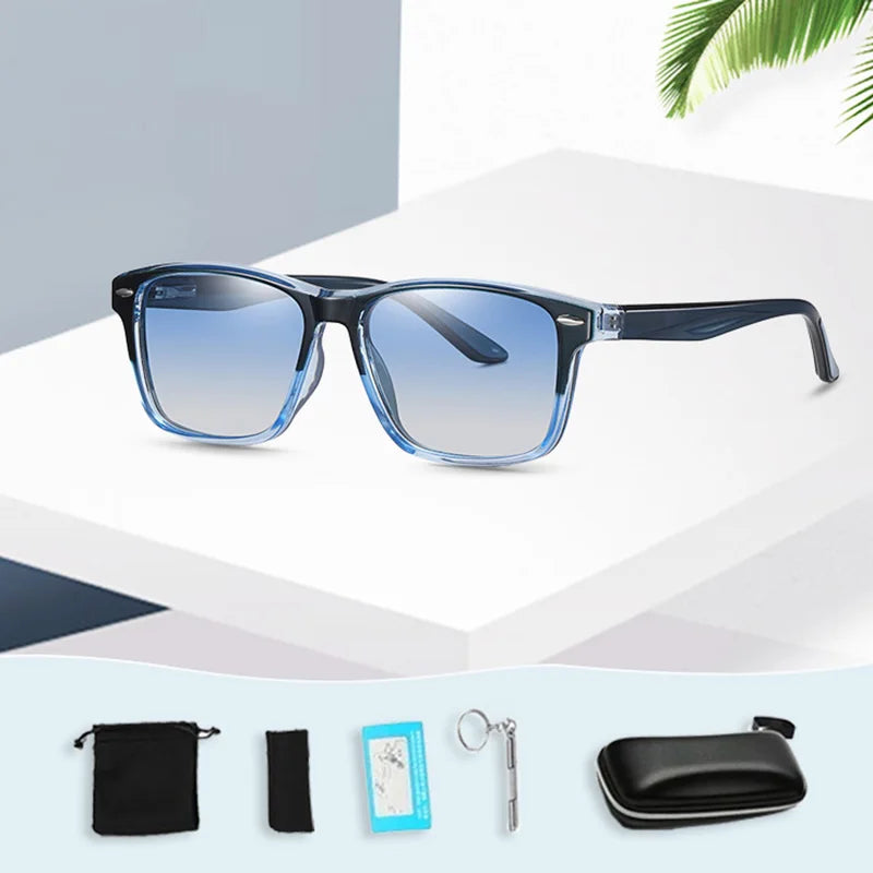 New Polarized Square Frame Sunglasses for Men's Glasses Set Fashion Classic Rice Nail Outdoor Uv400 Resistant Eyewear for Women