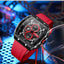 CURREN Fashion Sports Watches with Large Dial Unique RectangularHollow Design Quartz Wristwatches with Chrongraph Auto Date 8442