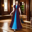 2024 Summer Female Bohemian Purple V-neck High end Splicing To Ankle Long Dress Women's New Chiffon Large hem Slim Long Dress