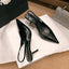 New High Heel Shoes Fashion Slip-on Women's High Heels Pumps Summer Solid Office and Career Sexy Pointed Toe Heeled Sandals