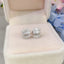 Newest White Zircon Square Earring For Women Wedding Party Engagement Jewelry Gift Geometric Earring Classic