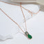 SYOUJYO Opal Green Natural Zircon Full Paved Pendant Necklace For Women 585 Gold Color Luxury Jewelry
