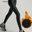 Women's PU Leather Fleece Sexy Leggings Fall New Tight Stretch Pants High Elasticity Waist Splicing Fitness Trouser