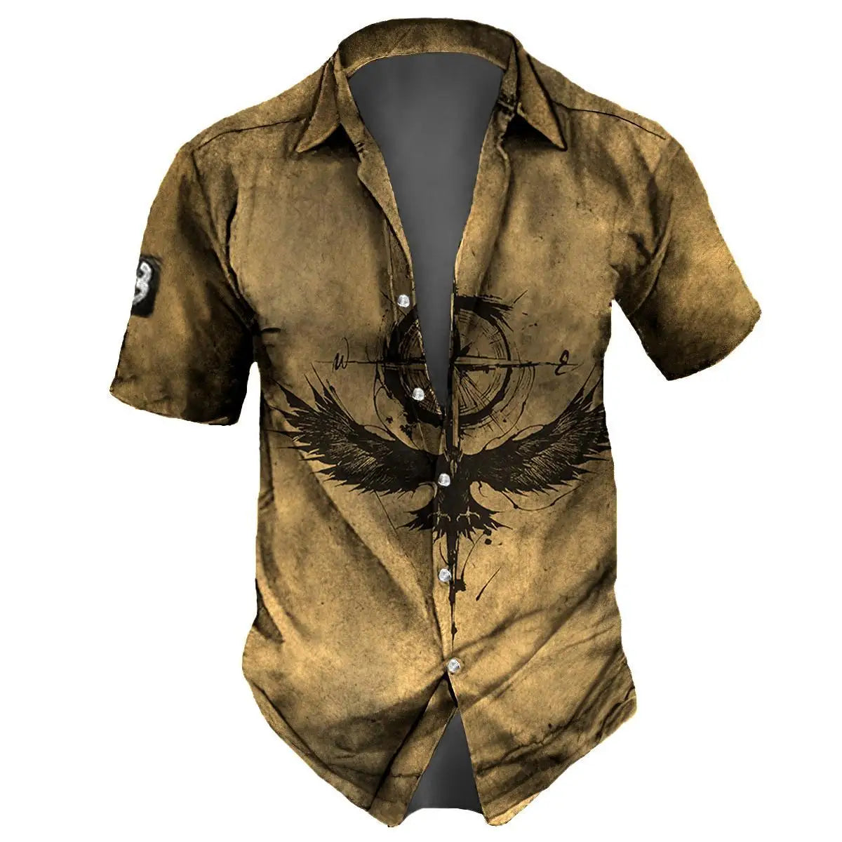 Retro Men's Shirt 3d Nautical Print Short Sleeve Shirt Summer Casual Top Loose Oversized Hawaiian Shirts For Men 2024 New Tops