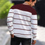 2024 New O-neck Cotton Pullover Men's Sweater Striped Casual Autumn and Winter High Quality Knitted Sweaters for Men