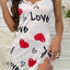 Sleepwear Women's Nightgown Sexy Lingerie Love Printed Halter Backless Mini Dress Casual Pajamas Sleepshirts Nighties