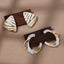 Fashion Geometric texture 18k gold plated individuality Ear studs Waterproof and colorfast Jewelry earrings for women