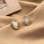 Imitation Pearl Earring for Women Gold Color Round Stud Earrings Korean Delicate Irregular Design Unusual 2024 Fashion Jewelry