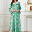 Ramadan Eid Muslim Abaya for Women Party Dresses Flower Print Vestidos Morocco Kaftan Dubai Islam Abayas Jalabiya Long Robe 2024