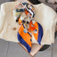 2022 Horse Print Female Silk Neck Scarf Square Hair Scarves Foulard Head Band Shawls Wraps Neckerchief Bandana Women